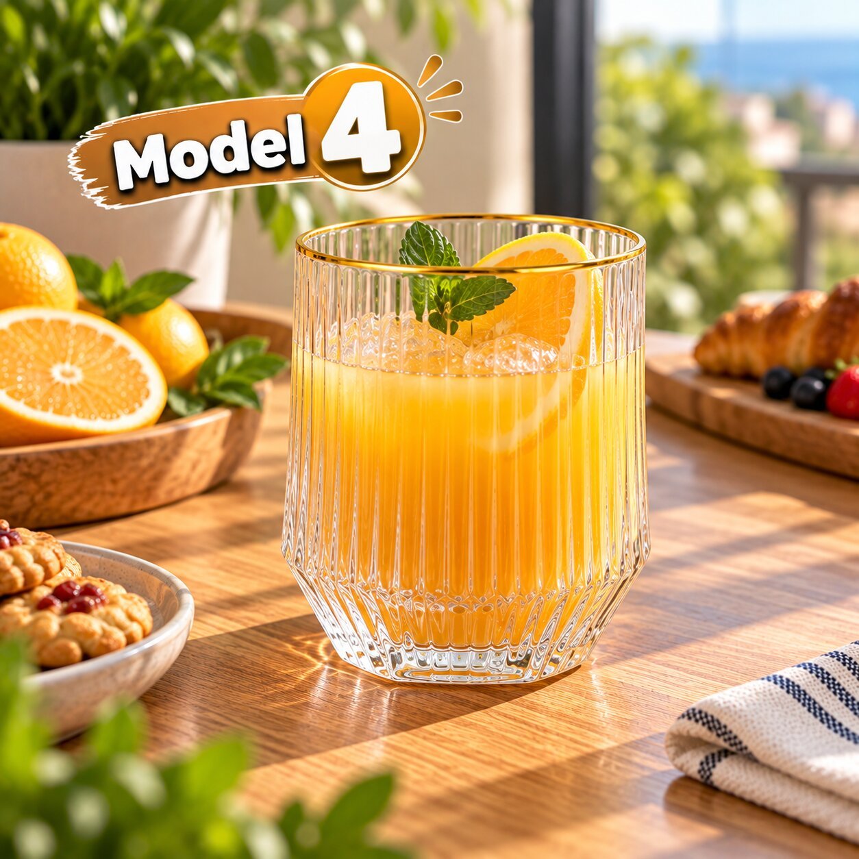 SHORT DRINKING GLASS SET 12 PCS – 4 DESIGNS