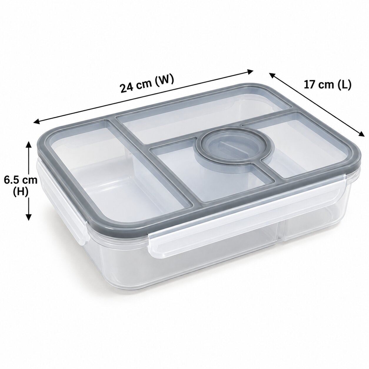 DOSTHOFF LARGE 1500 ML DIVIDED LUNCH BOX 4 SECTIONS