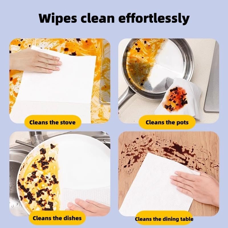 KITCHEN CLEANING DISPOSABLE WIPES 80 PCS - LEMON SCENT - Image 2