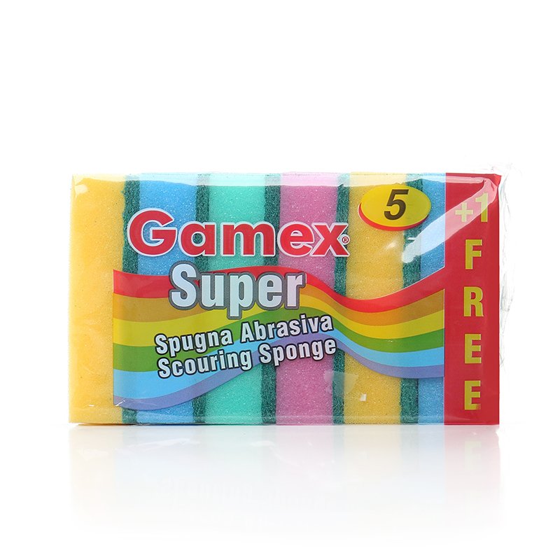 GAME​​X MULTICOLOR KITCHEN CLEANING SPONGES SET OF 6
