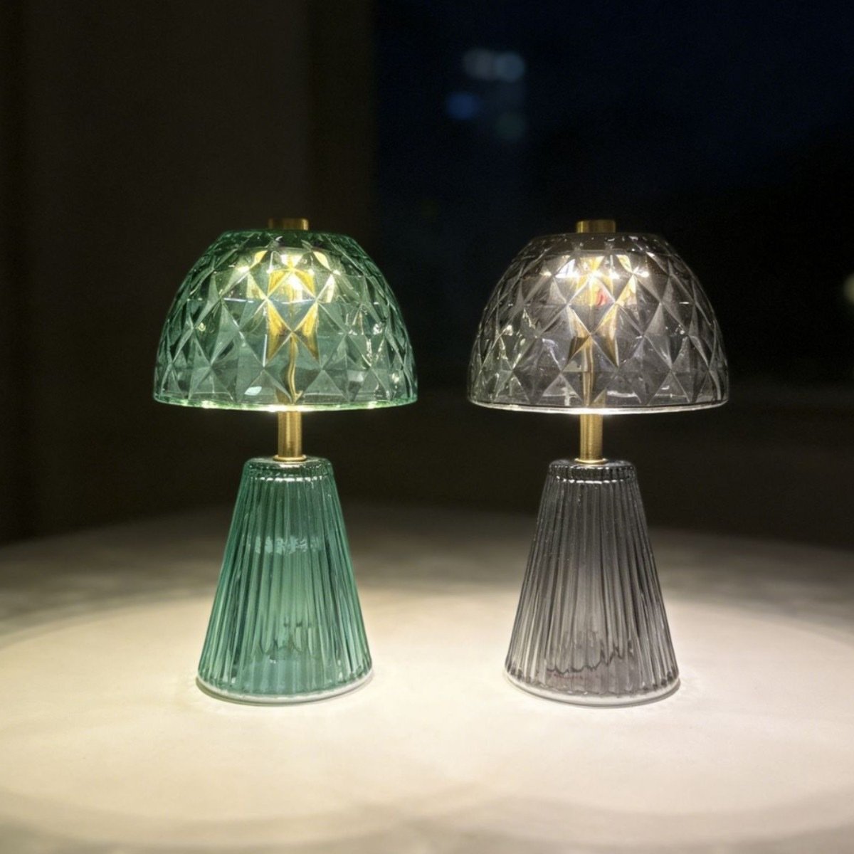 MINI GLASS LED TABLE LAMP CRYSTAL STYLE - Image 2