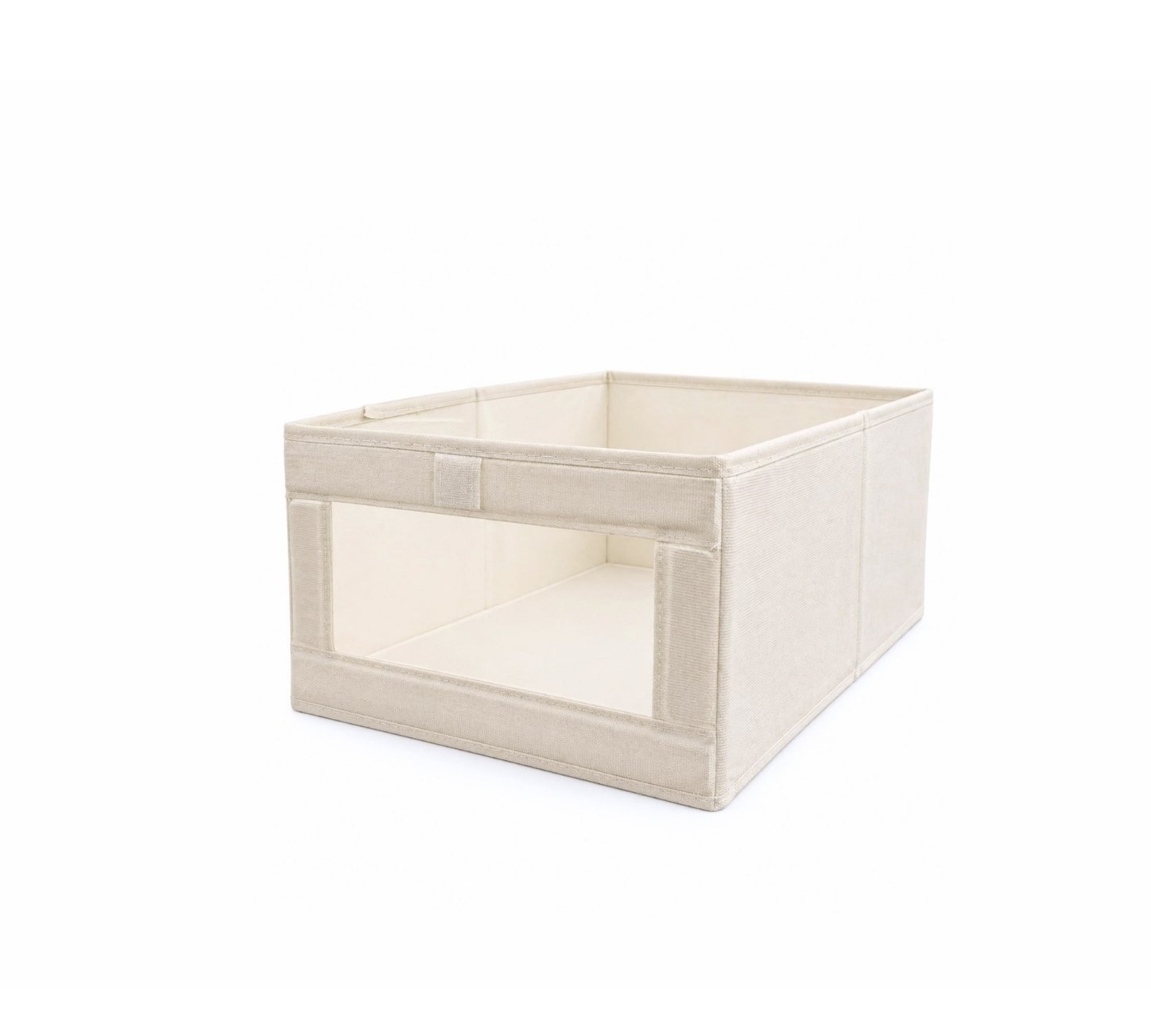 FOLDABLE LINEN STORAGE BOX WITH CLEAR WINDOW