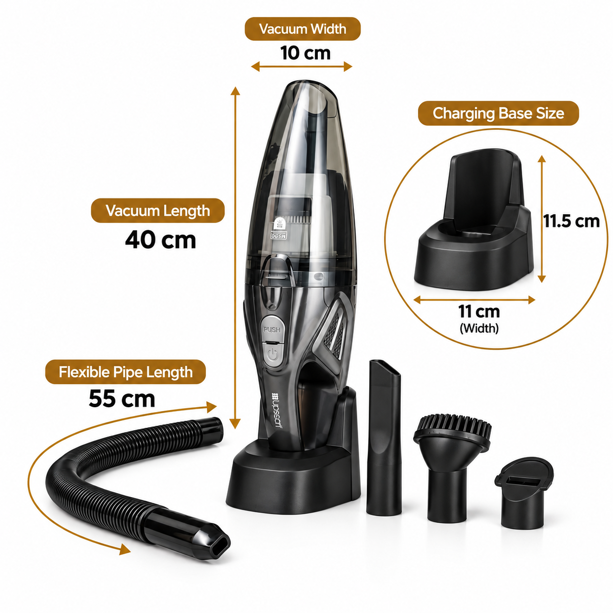 RECHARGEABLE CORDLESS WET & DRY VACUUM - DORSCH