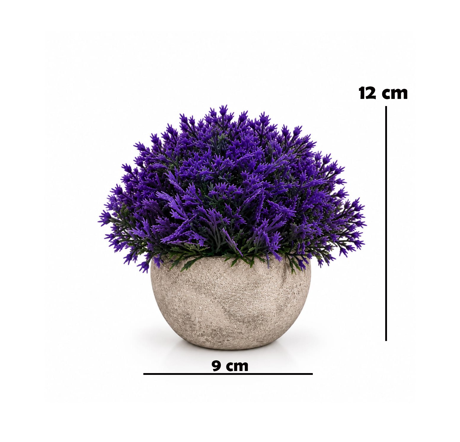 SMALL ARTIFICIAL POTTED PURPLE PLANT FOR DÉCOR