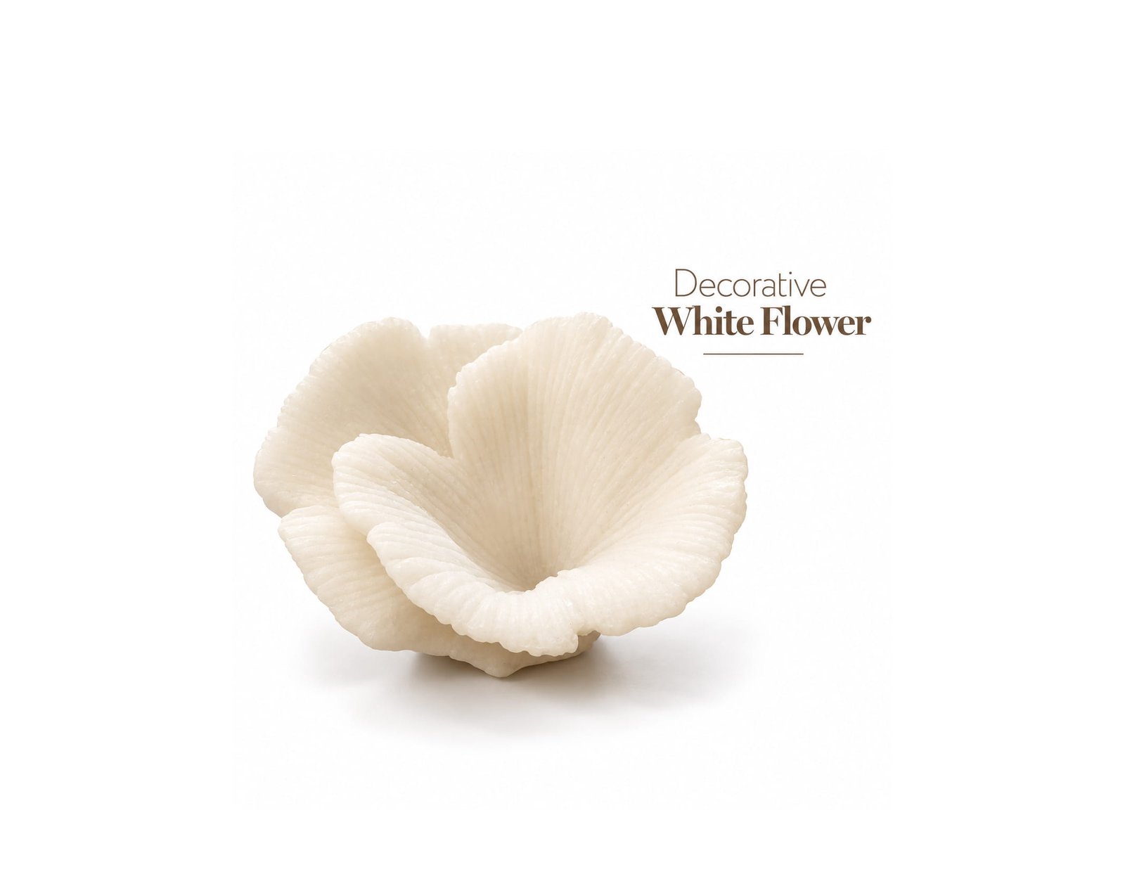 DECORATIVE WHITE FLOWER TABLETOP ORNAMENT 9 CM