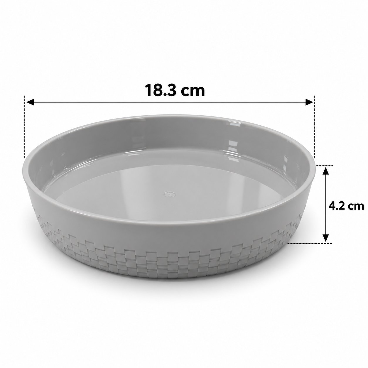 ROUND PLASTIC MOSAIC DEEP SERVING PLATE 800 ML