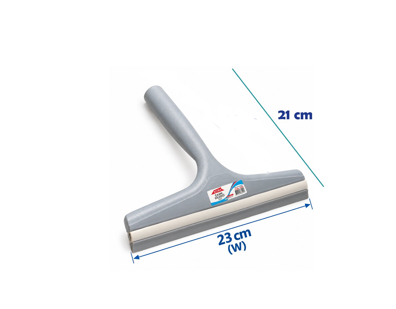 HANDHELD WINDOW WIPER WITH RUBBER BLADE 23 CM