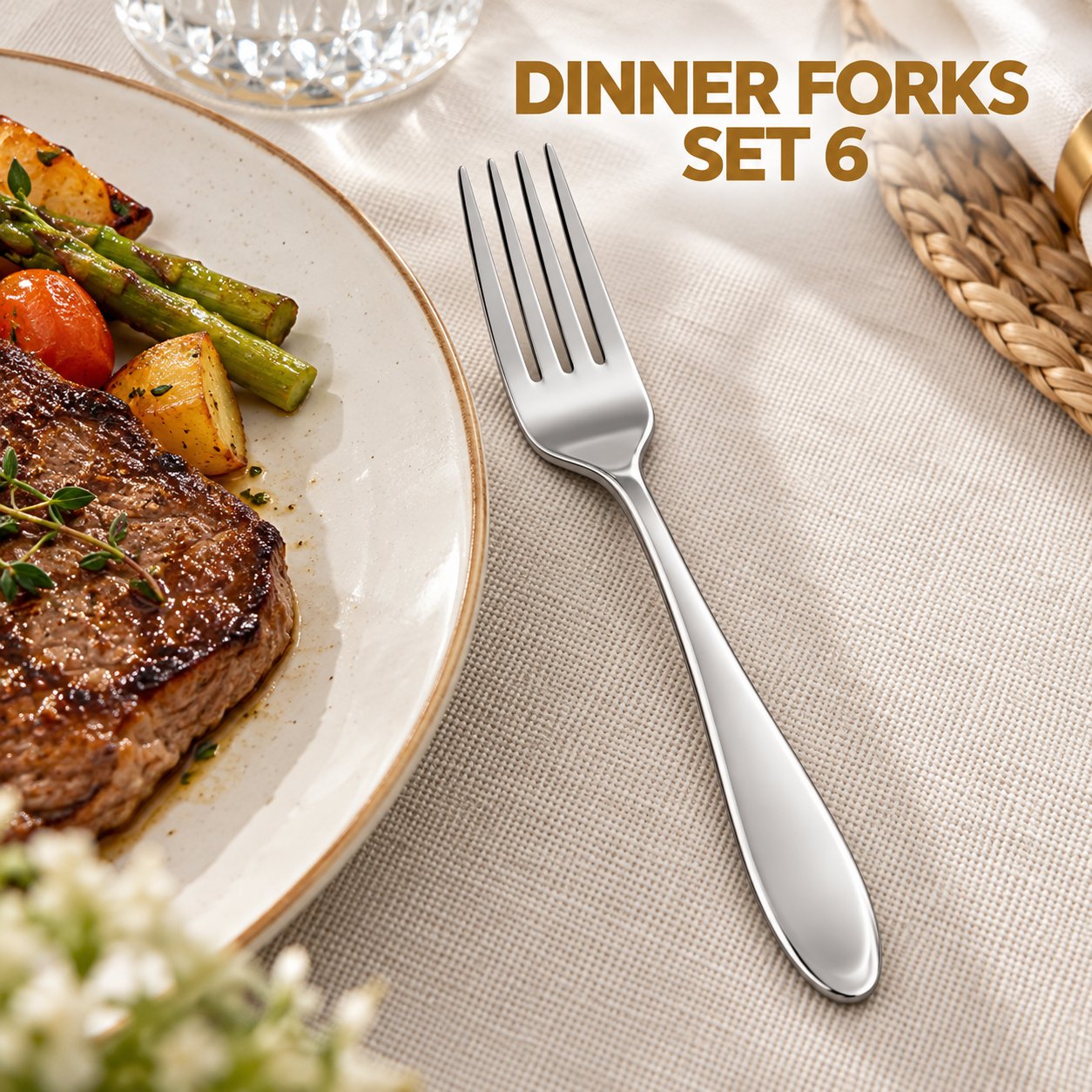 DOSTHOFF DINNER FORKS SET OF 6 – STAINLESS STEEL
