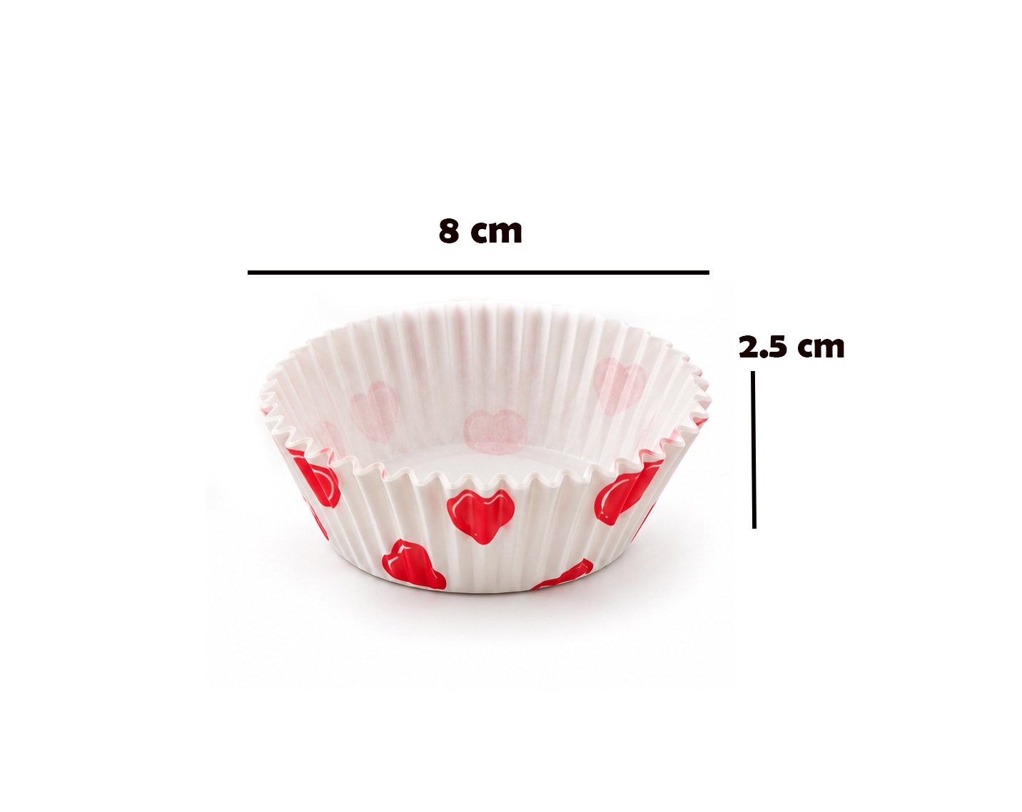 PRINTED PAPER CUPCAKE & MUFFIN CUPS 80 PCS 8 CM