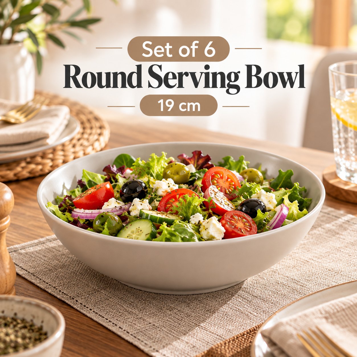 ROUND SERVING BOWL 19CM – SET OF 6 PCS DOSTHOFF