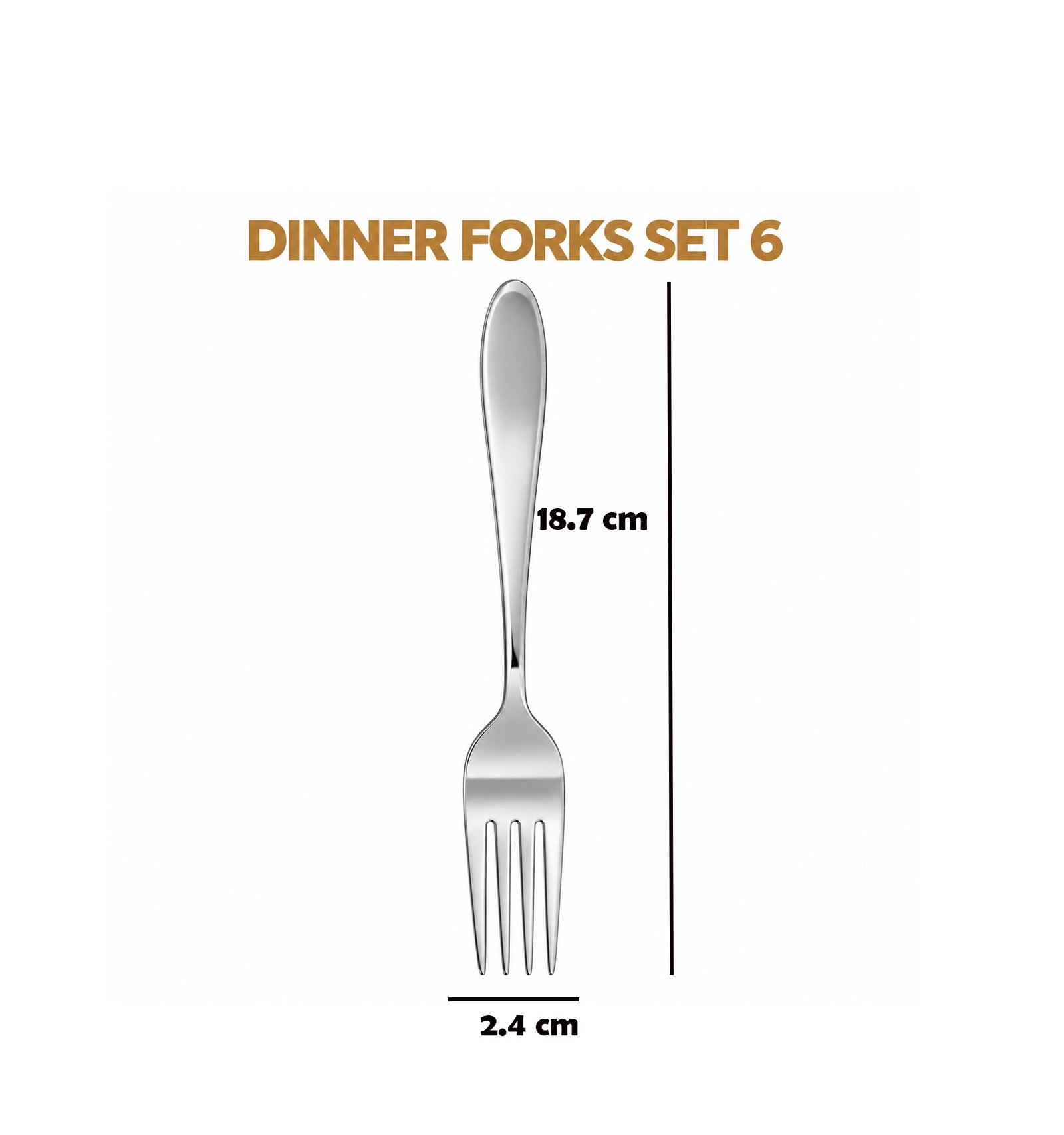 DOSTHOFF DINNER FORKS SET OF 6 – STAINLESS STEEL - Image 2
