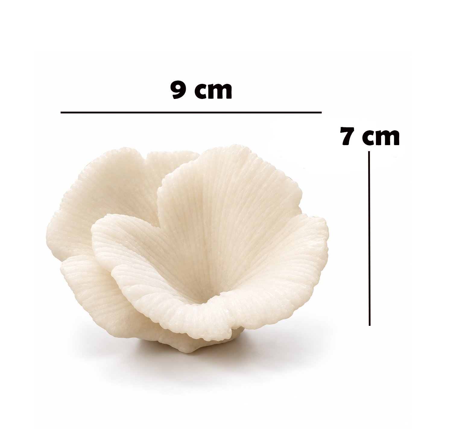 DECORATIVE WHITE FLOWER TABLETOP ORNAMENT 9 CM