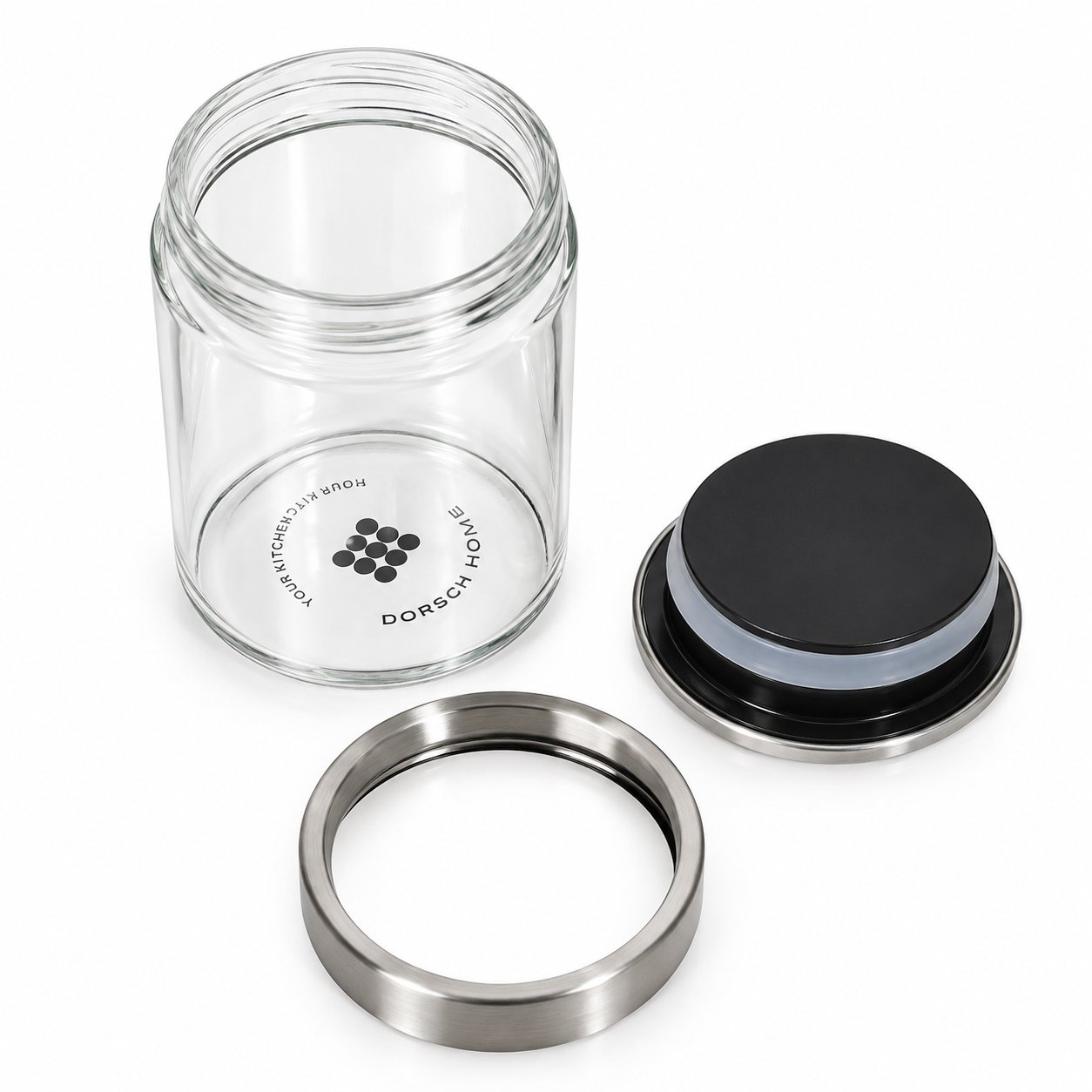DORSCH BOROSILICATE GLASS 700 ML PRESS-LOCK JARS SET OF 3 - Image 4