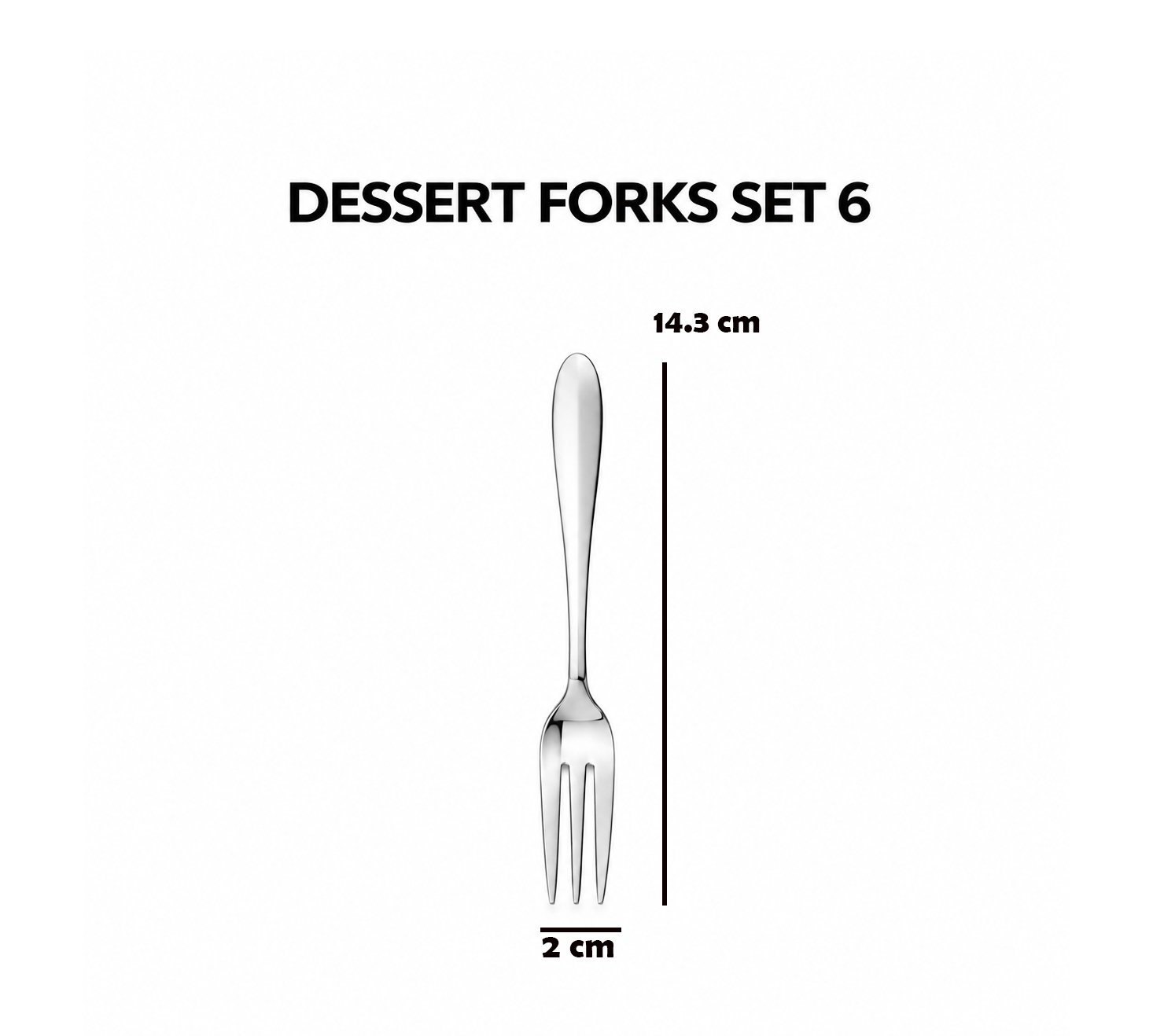 DOSTHOFF DESSERT FORKS SET OF 6 – STAINLESS STEEL