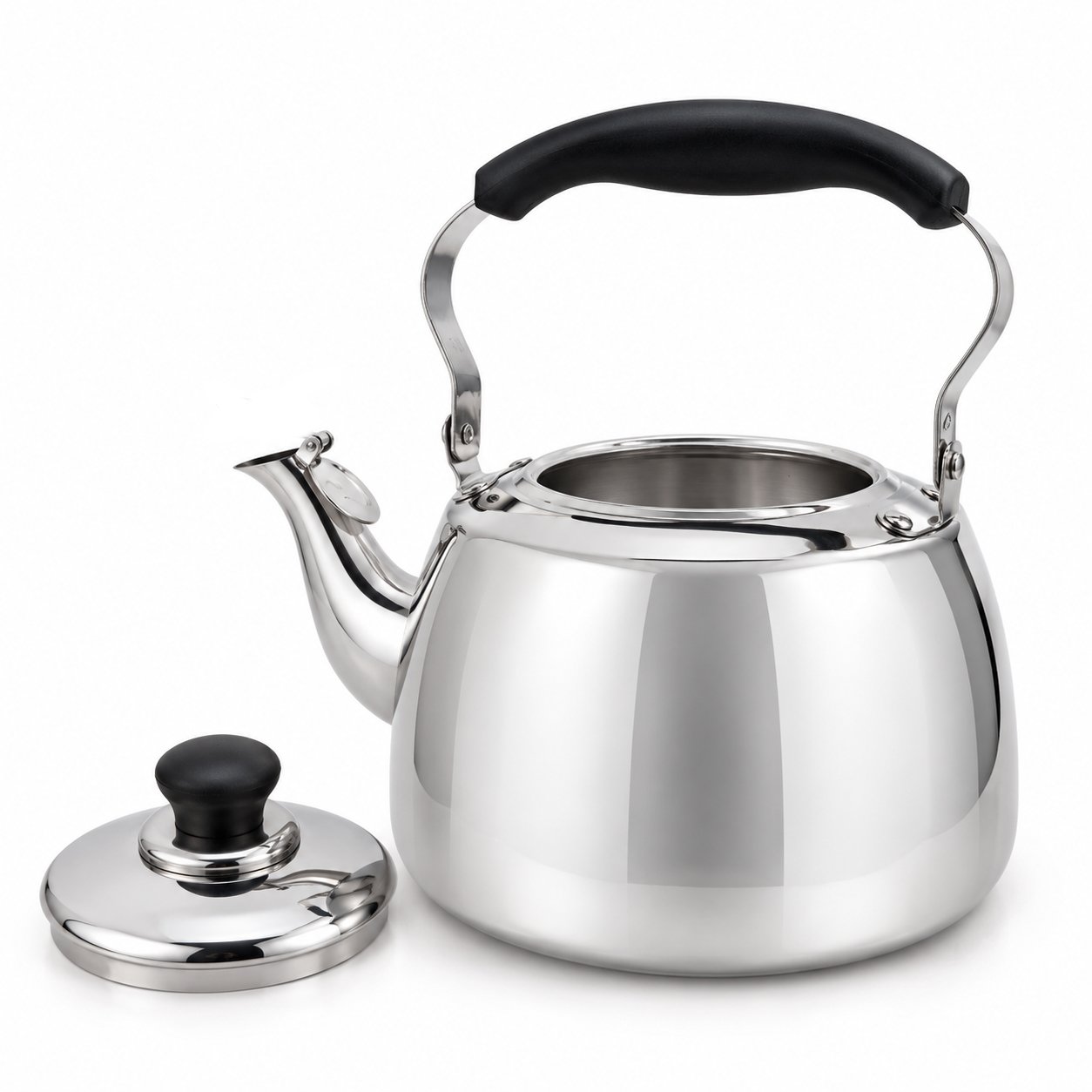 WHISTLING TEA KETTLE 5 L SILVER STAINLESS STEEL - Image 2