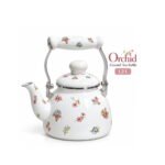 ORCHID FLORAL ENAMEL TEA KETTLE WITH LID 1.2 L