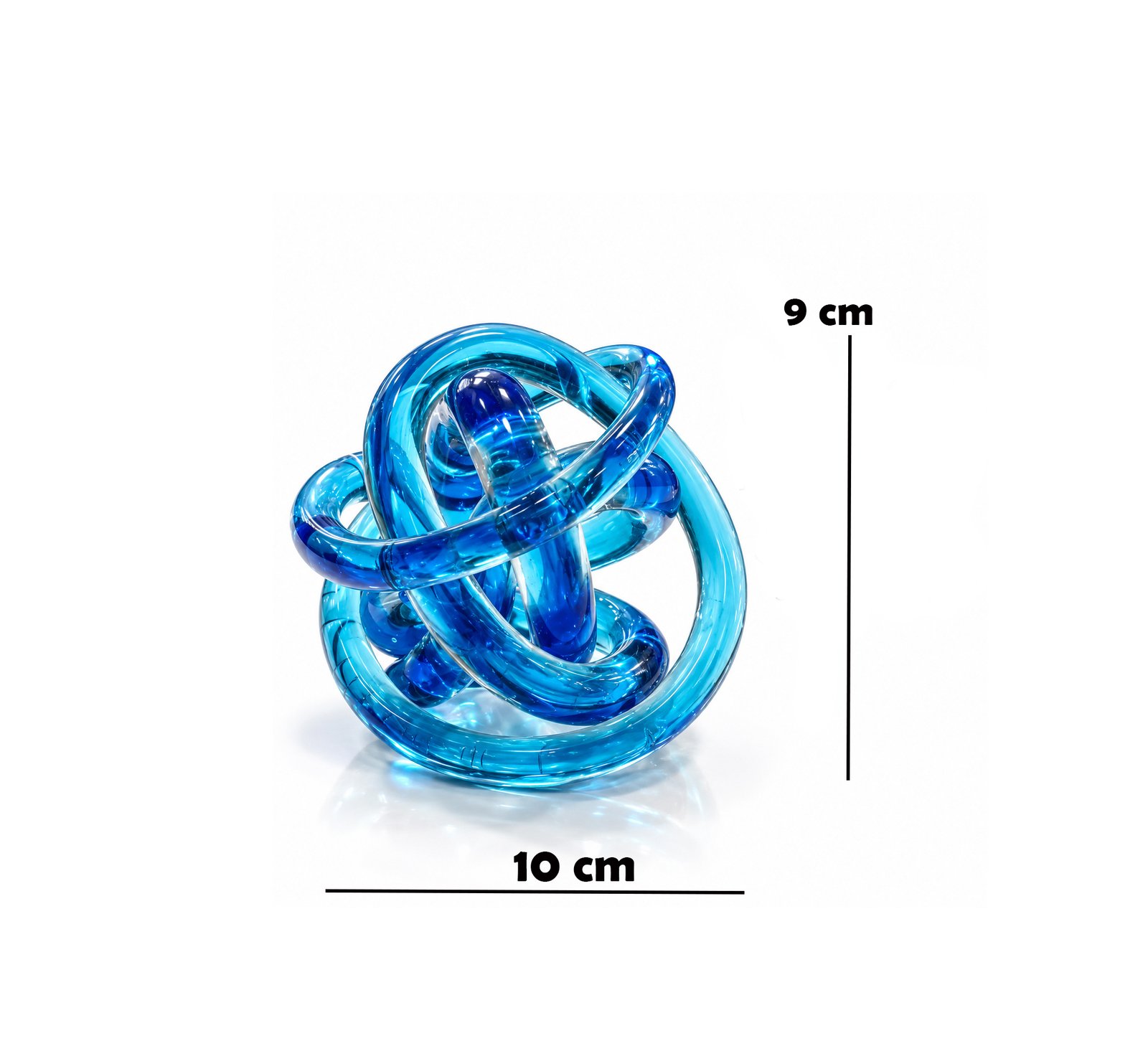 SMALL DECORATIVE GLASS INFINITY KNOT SCULPTURE - Image 3