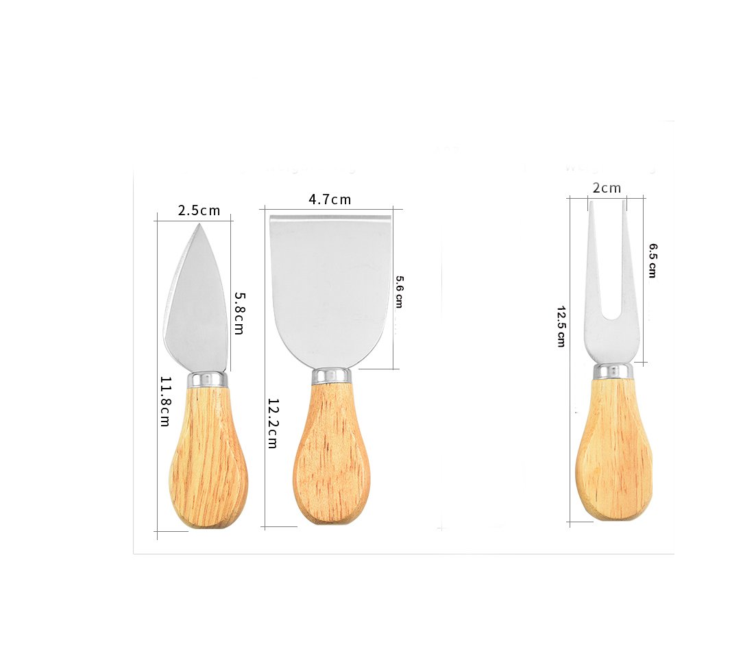 CHEESE SERVING UTENSILS 3-PIECE STAINLESS STEEL - Image 2