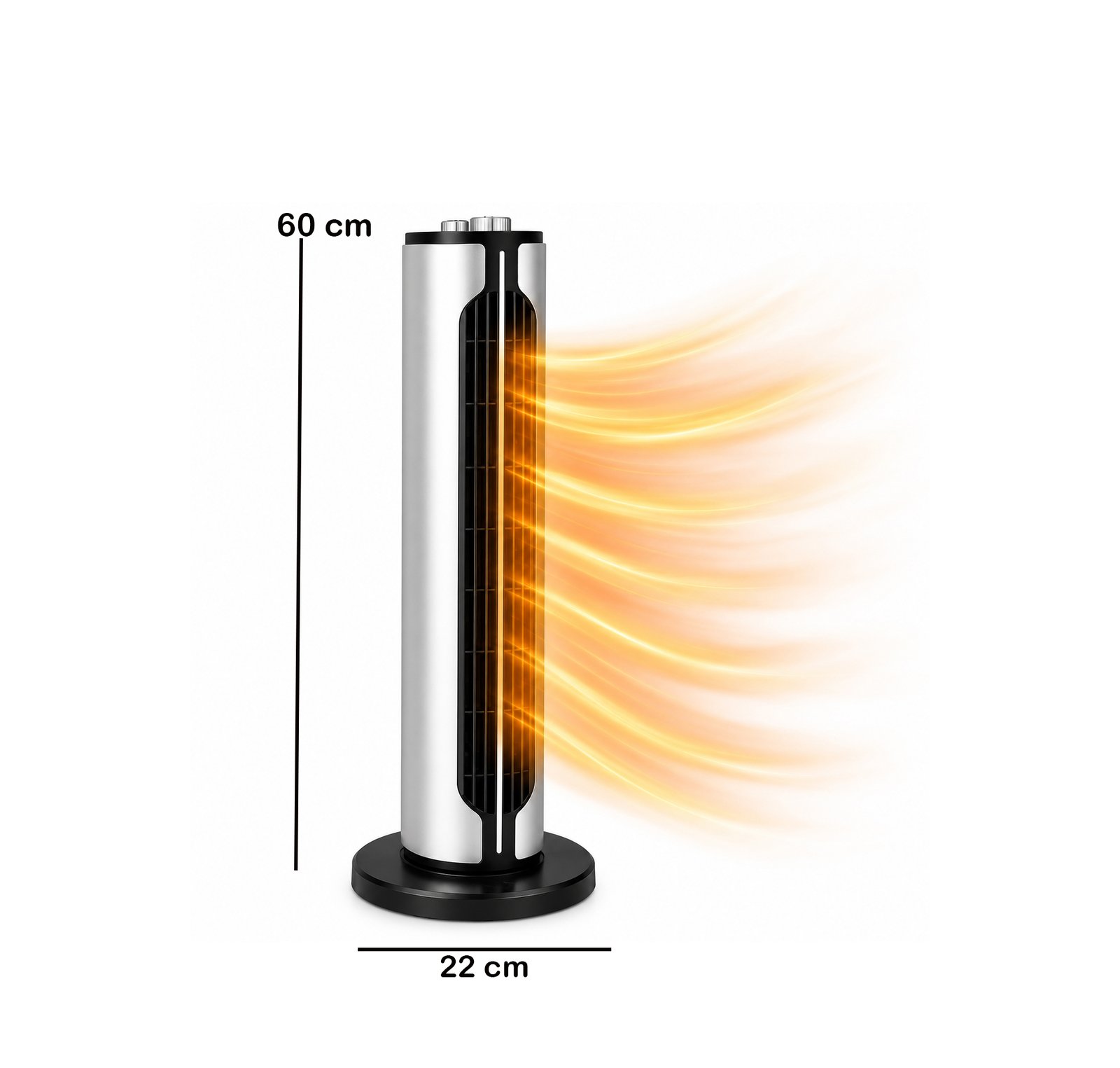 TOWER PTC FAN HEATER 1000/2000W - THERMOSTAT - Image 2
