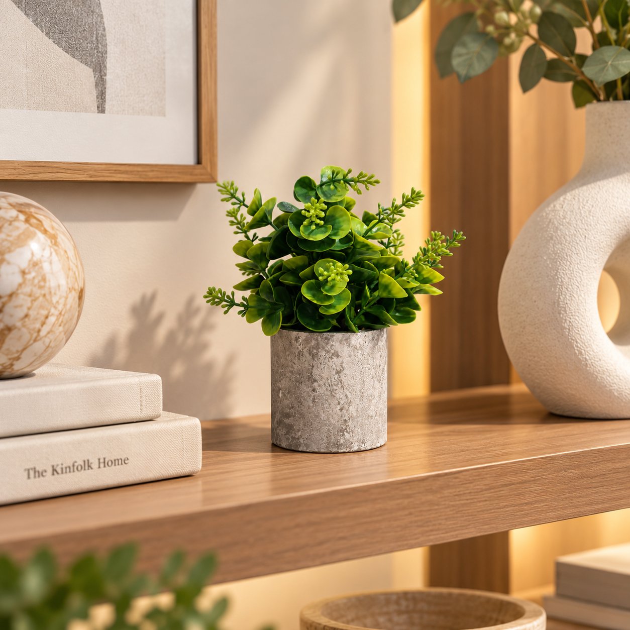 SMALL ARTIFICIAL GREEN POTTED PLANT HOME DECORATION - Image 2