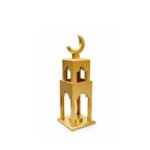MEDIUM GOLD TOWER WOOD MINARET – RAMADAN & EID DÉCOR