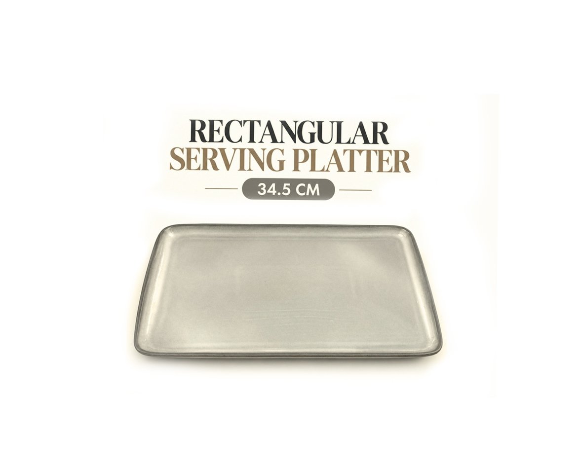 RECTANGULAR CERAMIC SERVING PLATTER 34.5CM DOSTHOFF