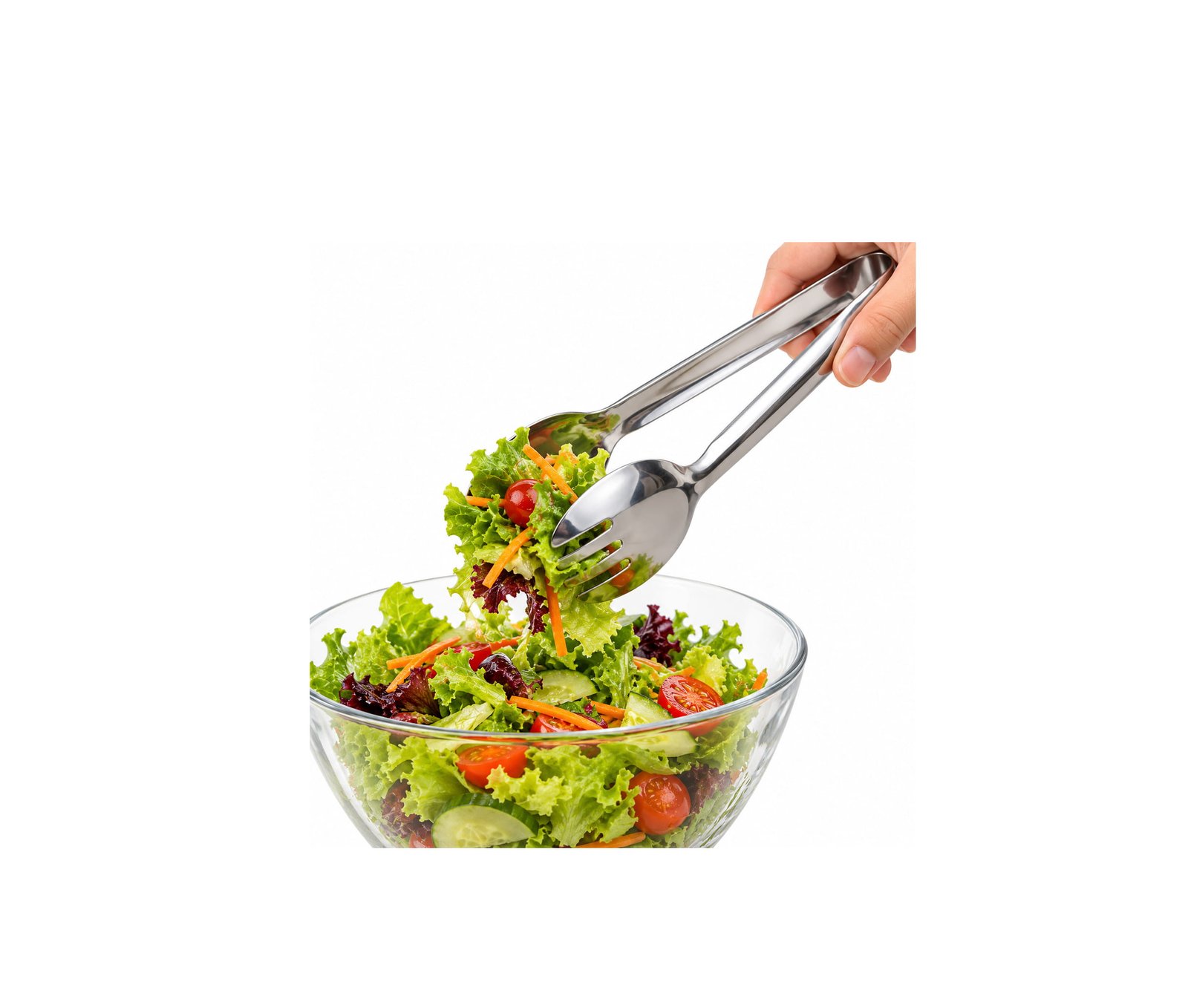 STAINLESS STEEL SALAD & PASTA SERVING TONG 24 CM