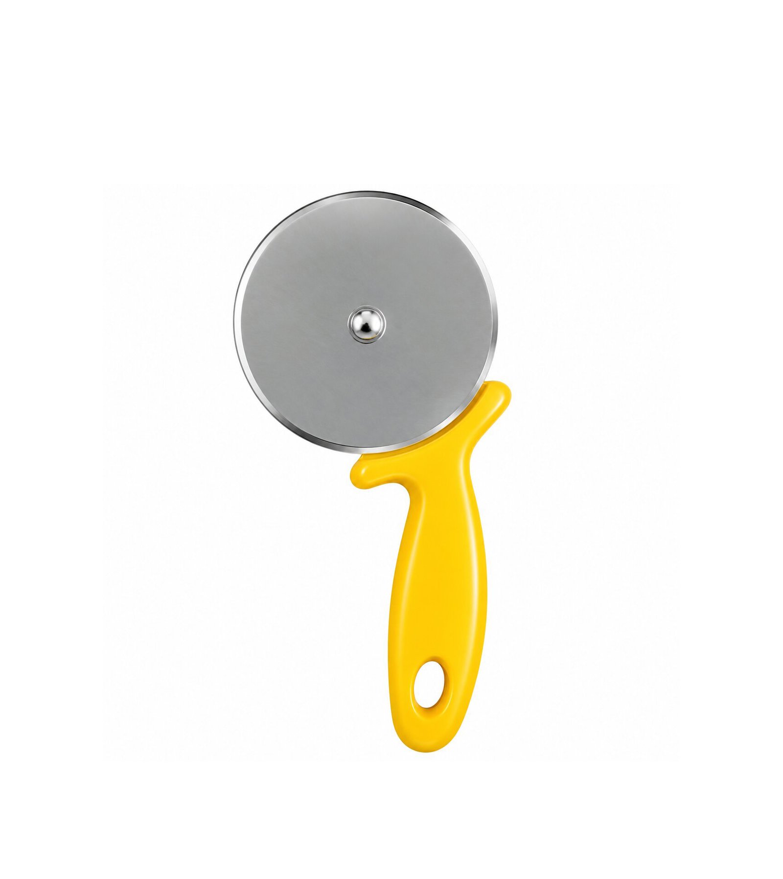 STAINLESS STEEL PIZZA CUTTER WITH SAFETY GRIP