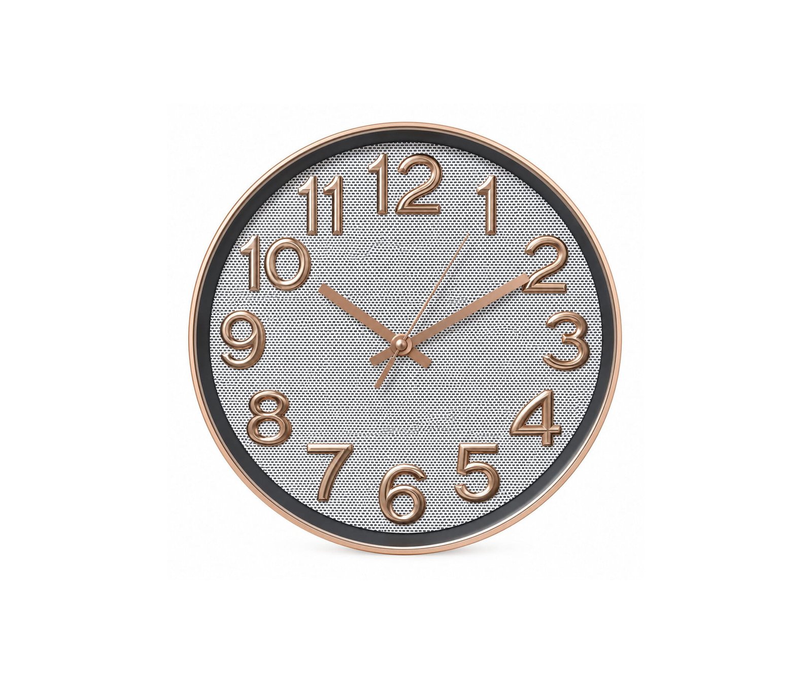 MODERN ROUND WALL CLOCK 30 CM WITH 3D NUMBERS