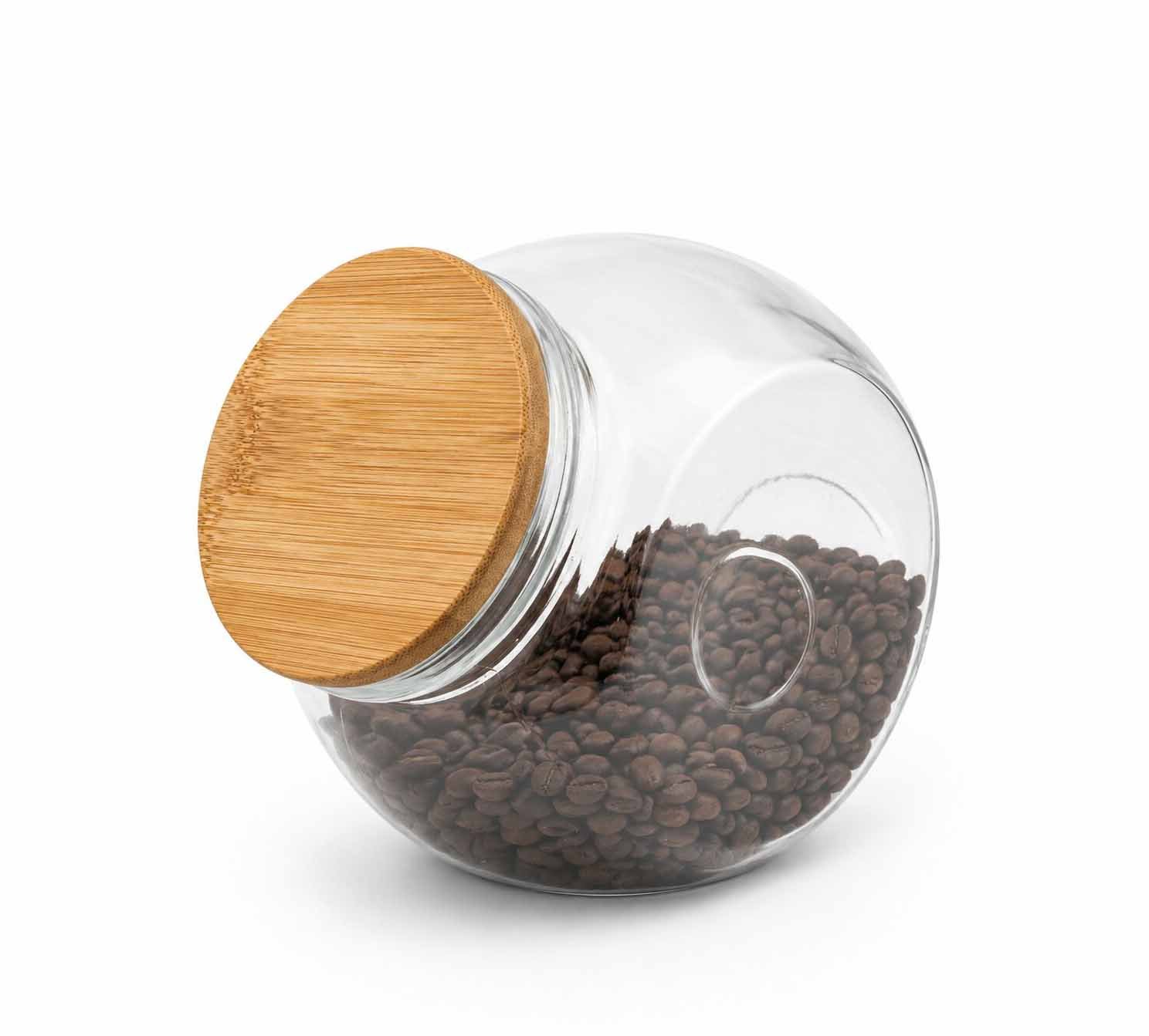 2200 ML GLASS STORAGE JAR WITH BAMBOO LID