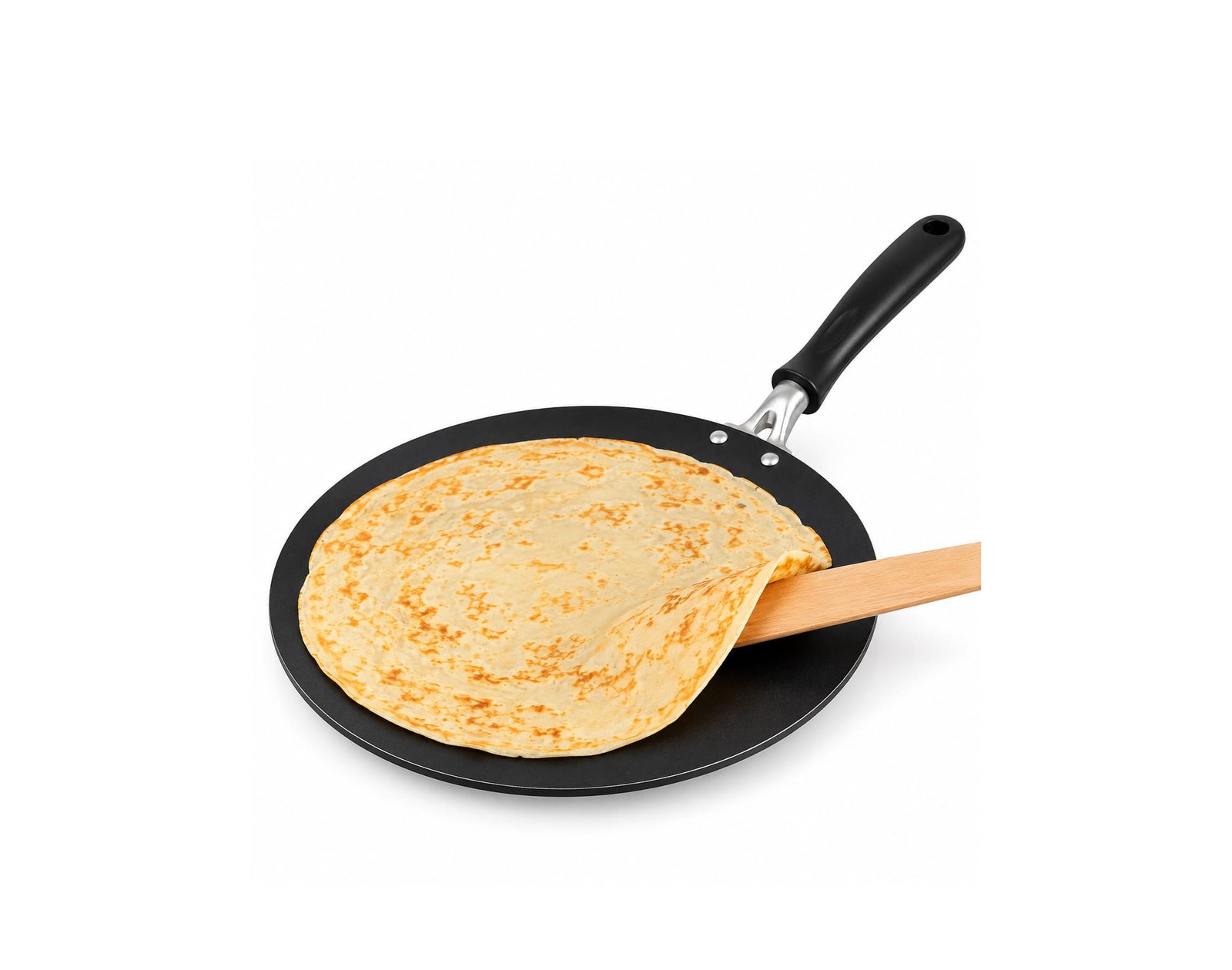 NON-STICK FLAT CREPE TAWA PAN 32 CM BLACK