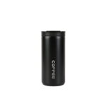 VACUUM INSULATED 400ML TRAVEL MUG WITH LEAK PROOF SCREW LID –  BLACK