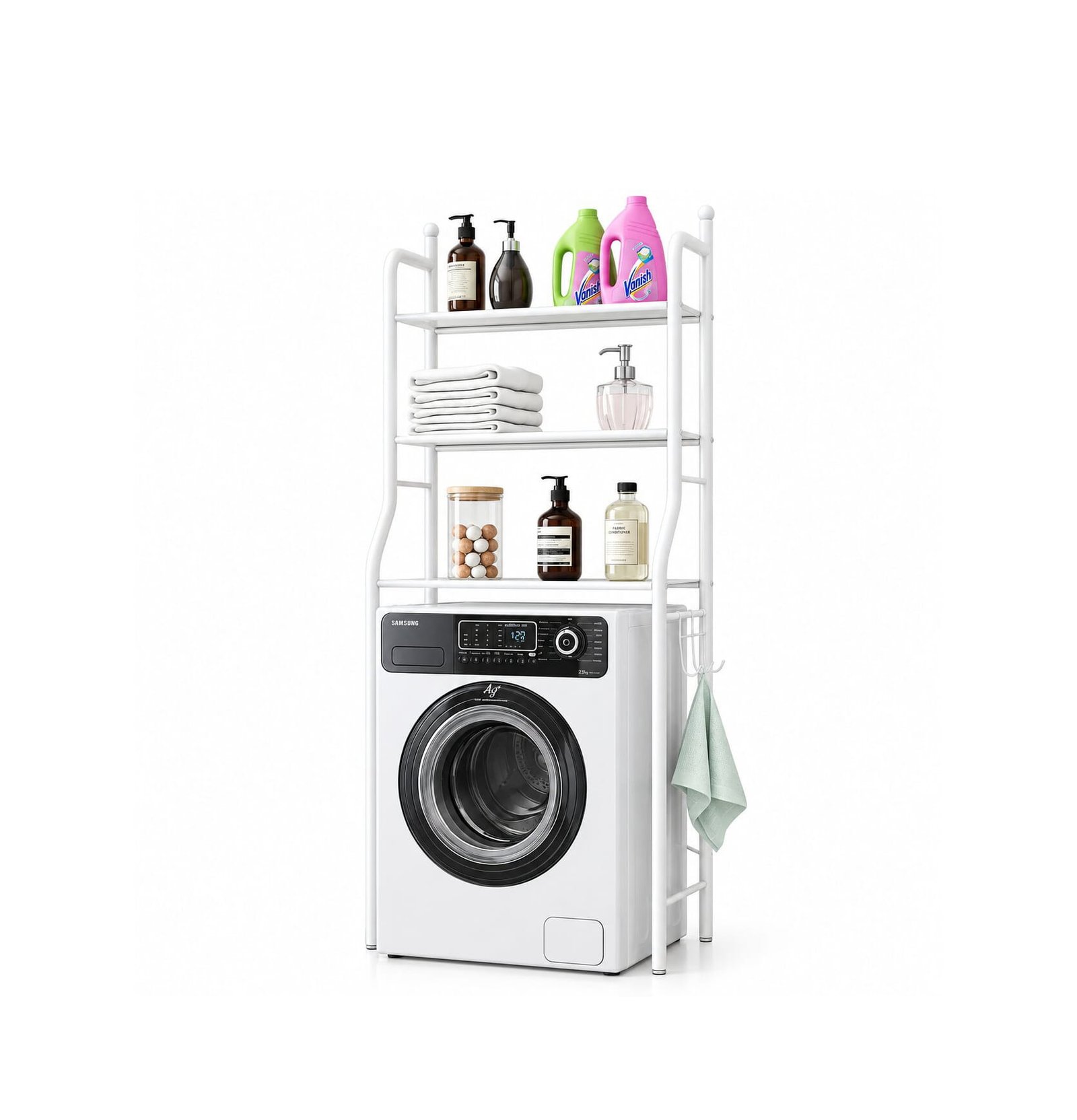 STAINLESS STEEL WASHING MACHINE STORAGE RACK