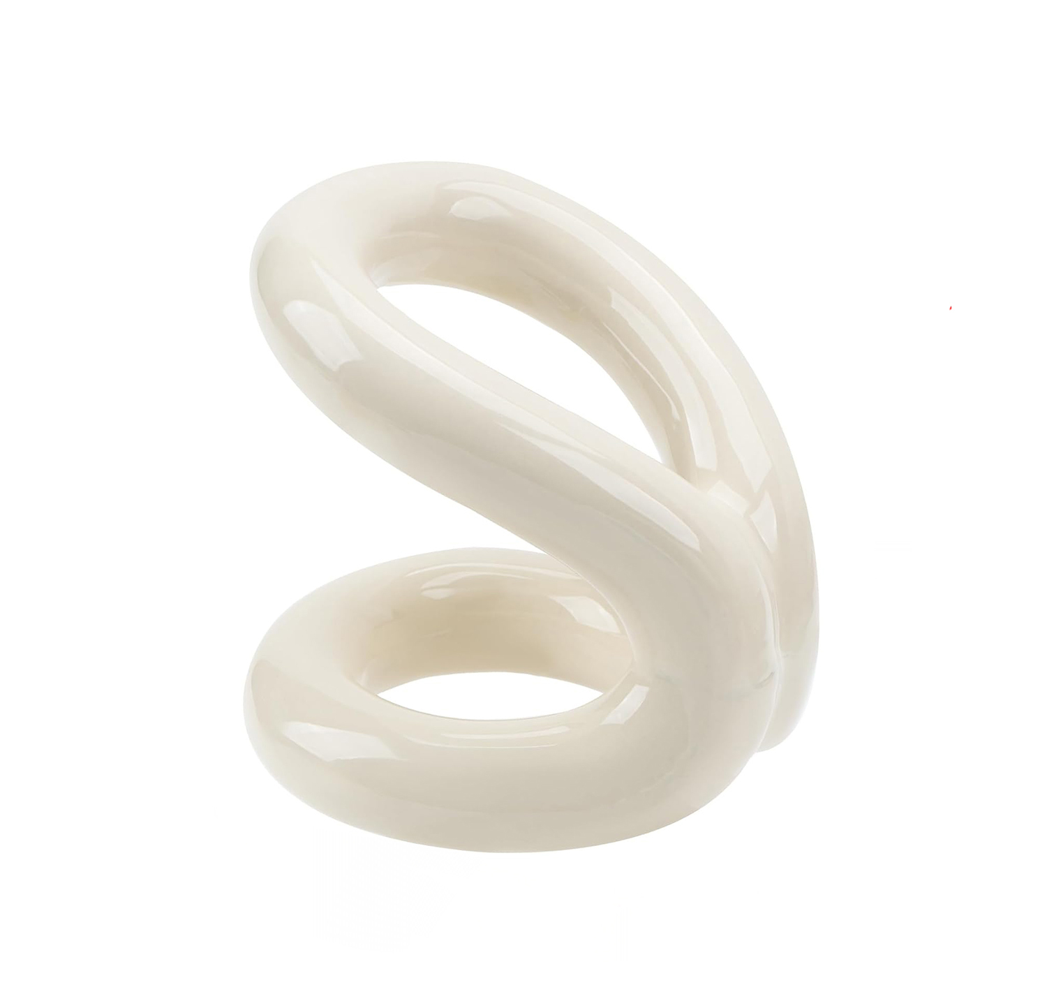 Knot-shaped ceramic toothbrush holder in black or white, designed for minimalist bathroom storage and countertop décor.