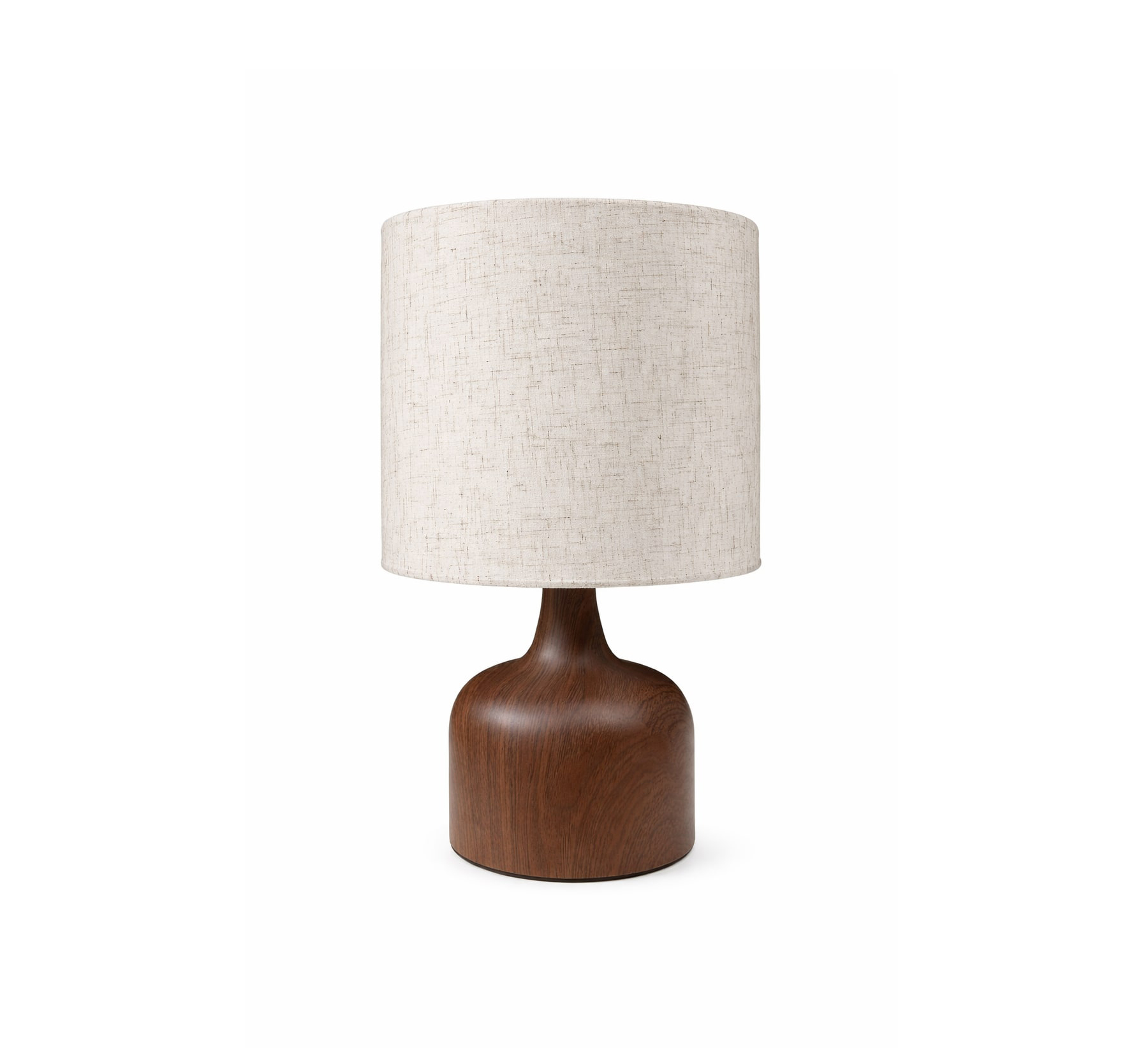 TABLE LAMP BROWN – VINTAGE MODERN BEDSIDE NIGHTSTAND LAMP WITH FABRIC SHADE
