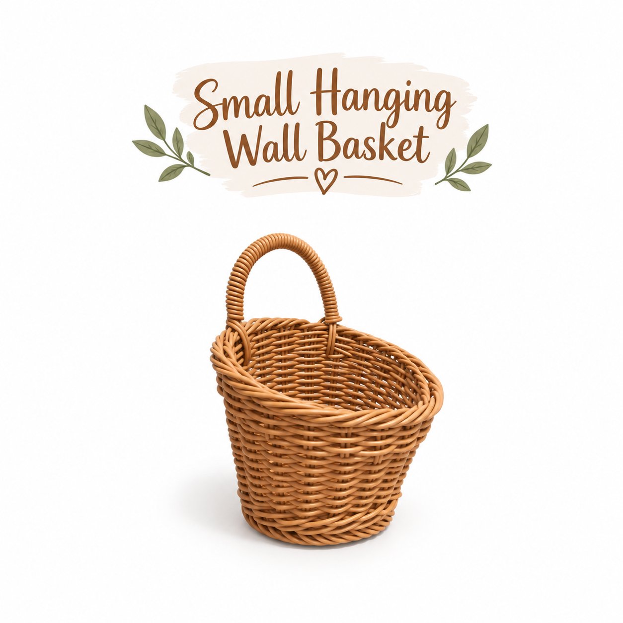 SMALL WOVEN HANGING WALL BASKET FOR STORAGE