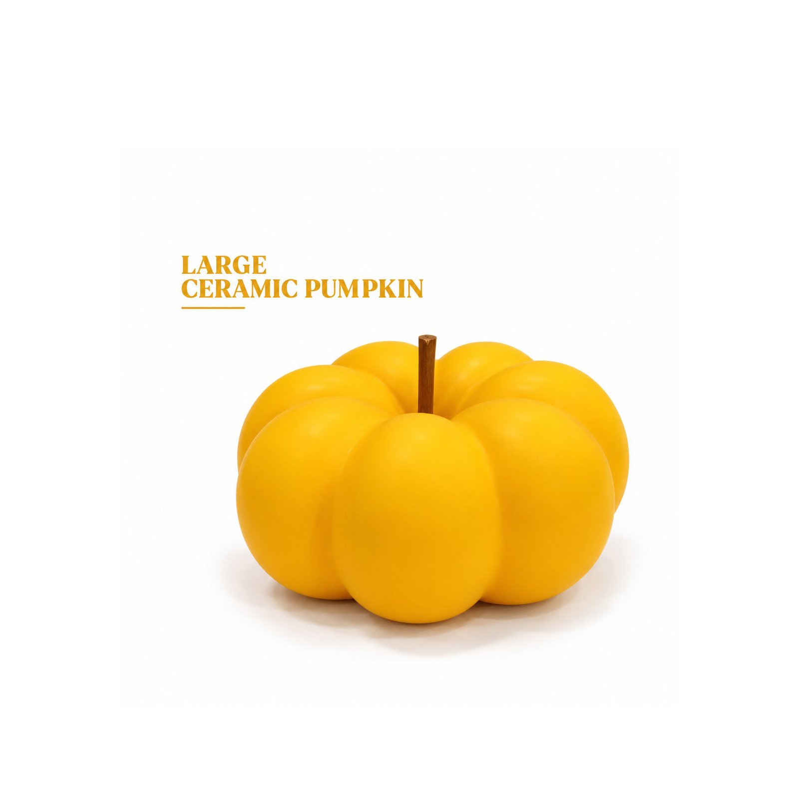 LARGE DECORATIVE CERAMIC PUMPKIN HOME ORNAMENT
