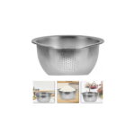 RICE BASIN STRAINER STAINLESS STEEL – 27CM MULTI-FUNCTION WASHING BOWL