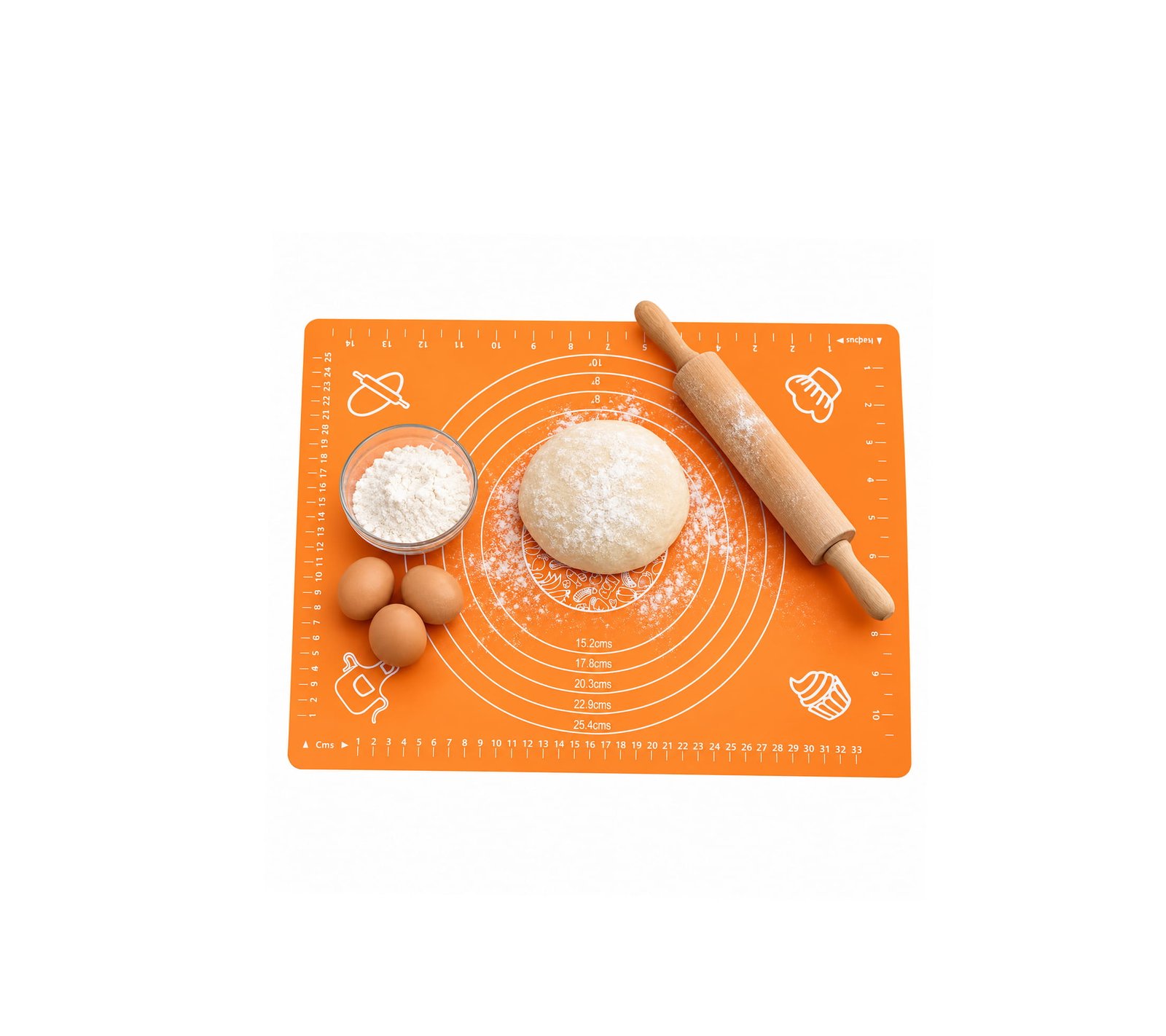 NON-STICK SILICONE PASTRY ROLLING MAT 40 X 30 CM