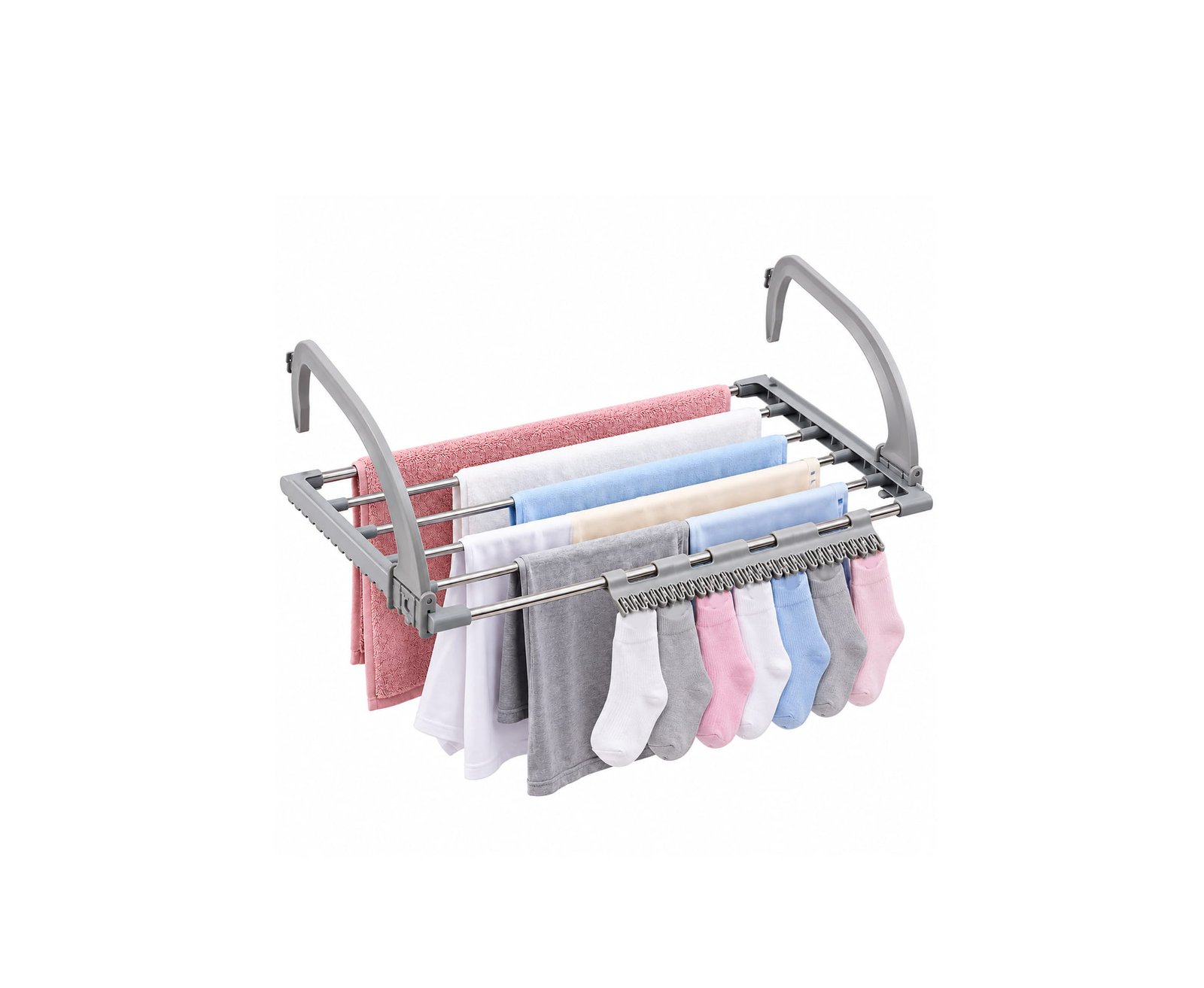 FOLDABLE ADJUSTABLE HANGING CLOTHES DRYING RACK