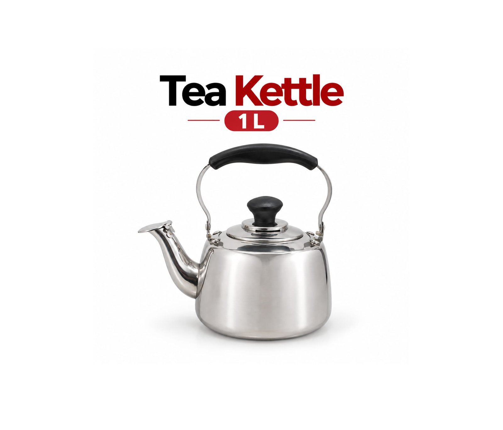 WHISTLING TEA KETTLE 1 L SILVER STAINLESS STEEL