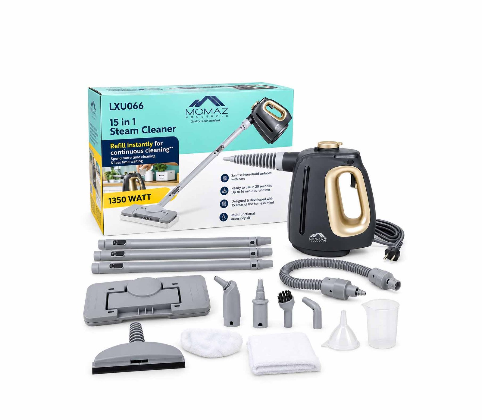 MULTIFUNCTION STEAM CLEANER ELECTRIC 1350W LXU066