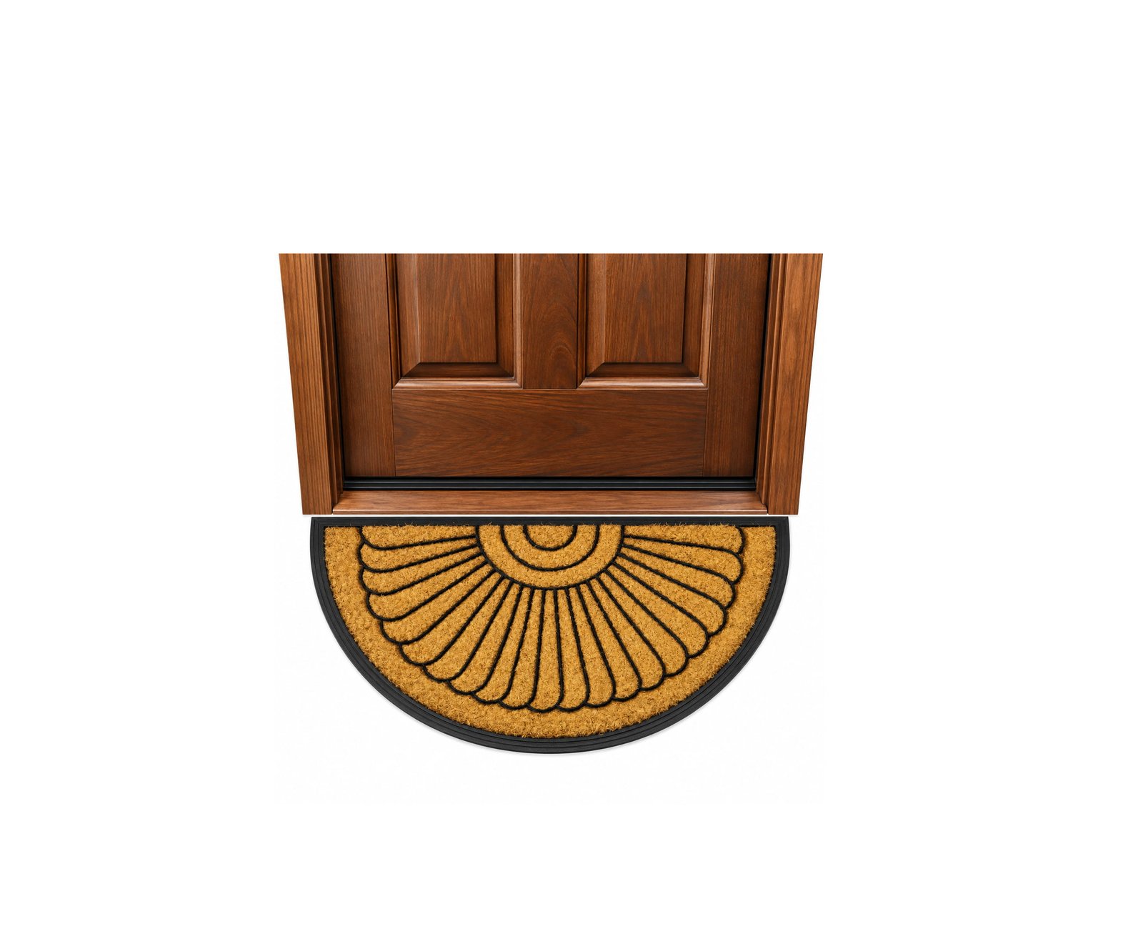 SEMI-CIRCLE DOOR MAT WITH RUBBER BACKING 75 CM