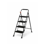 4 STEPS STOOL FOLDABLE LADDER – HEAVY-DUTY  STOOL WITH ANTI-SLIP FEET & STEEL FRAME