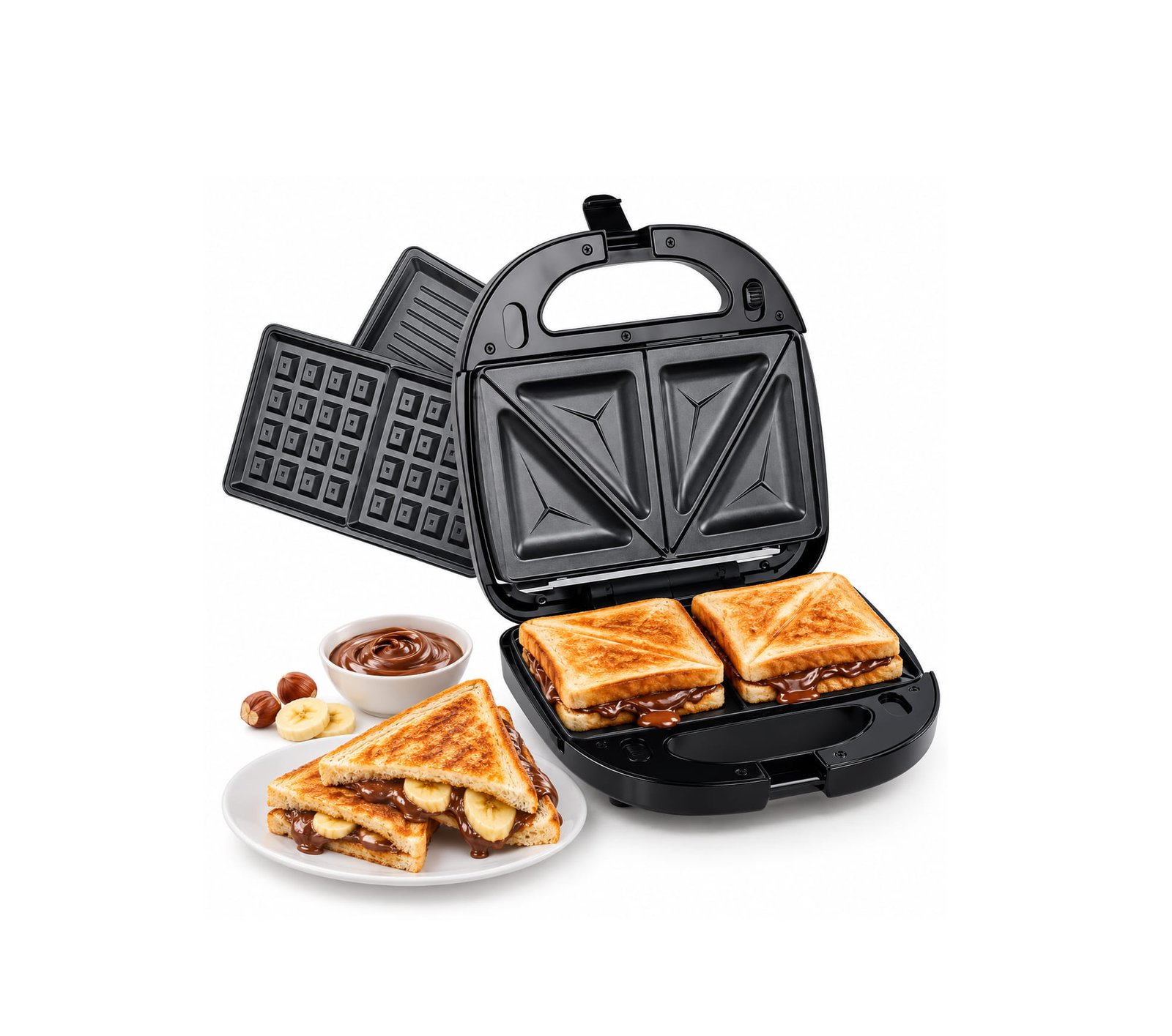 DORSCH 3-IN-1 WAFFLE MAKER 3 DETACHABLE PLATES SM-30