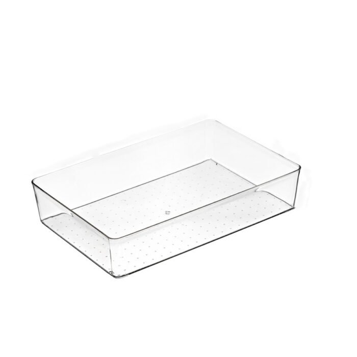 CLEAR PLASTIC 30 CM DRAWER ORGANIZER – VERSATILE VANITY & BATHROOM STORAGE TRAY