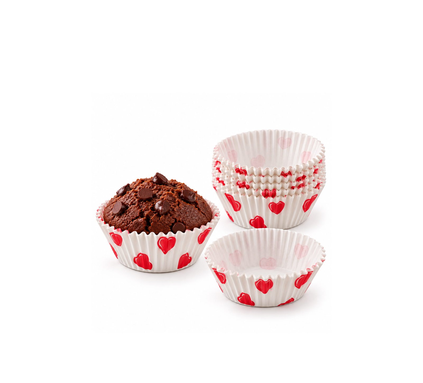 PRINTED PAPER CUPCAKE & MUFFIN CUPS 80 PCS 8 CM
