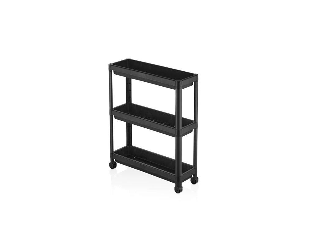 3-TIER LARGE STORAGE CART MULTIFUNCTION UTILITY ROLLING ORGANIZER WITH ...