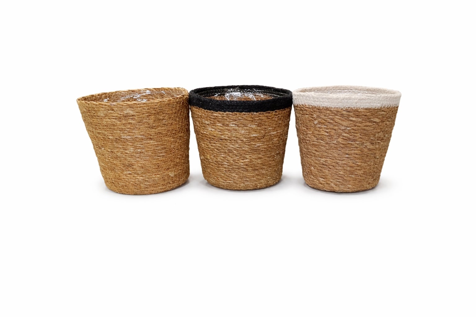 WOVEN STRAW BASKET FOR FLOWER POT SEAGRASS PLANTER  - BASKET FOR HOME DÉCOR