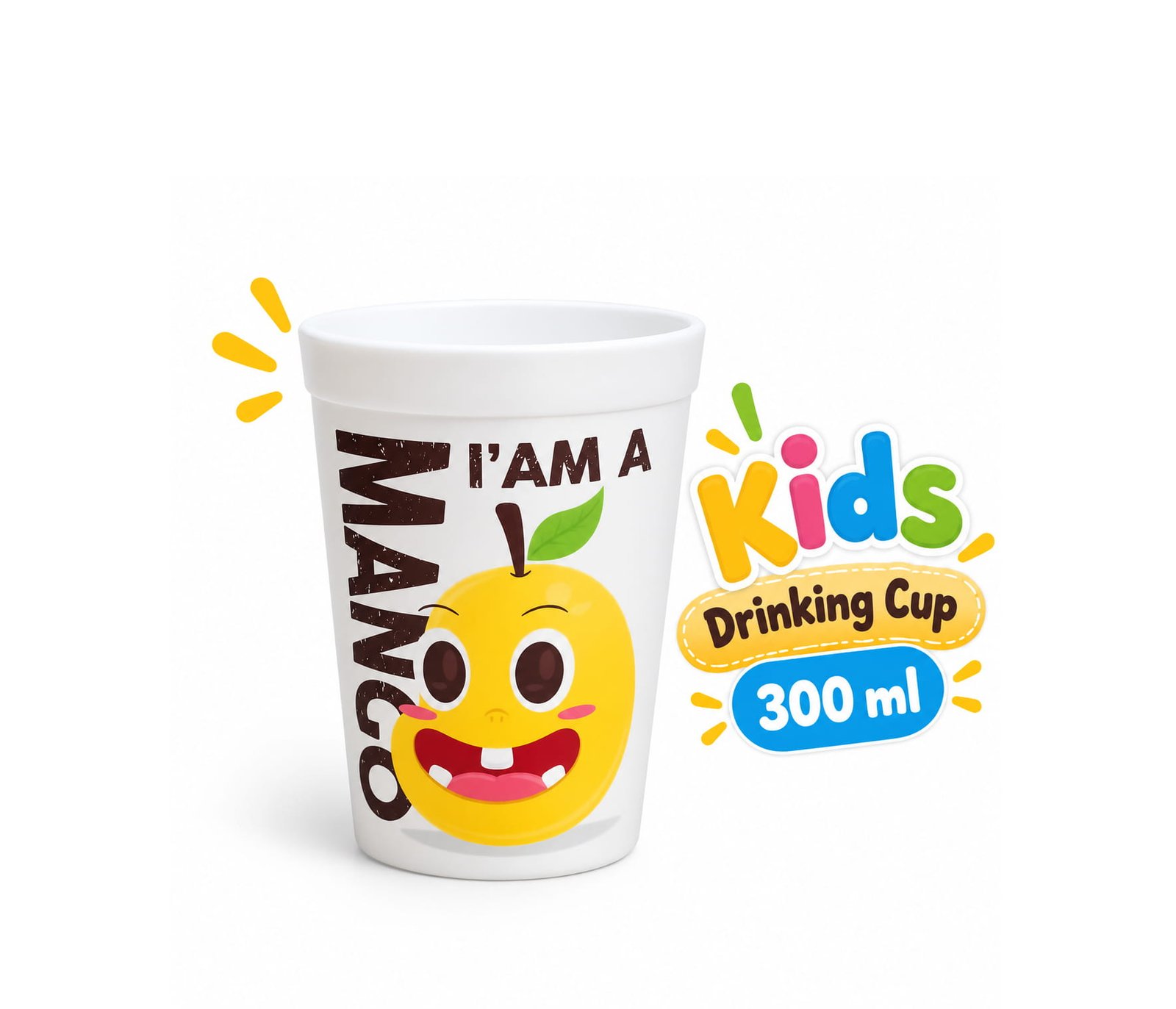 KIDS PLASTIC DRINKING CUP 300 ML BPA-FREE